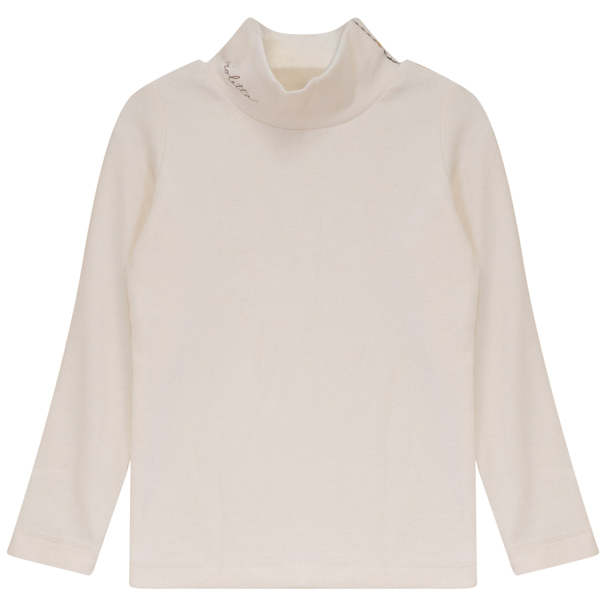 Calla Lili Mock neck cream t-shirt