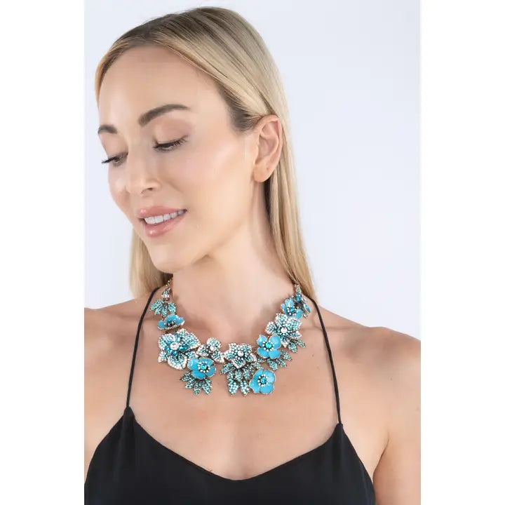 Blue Charlotte Statement Necklace