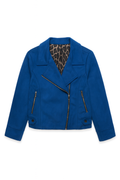 Blue Moto Zip Jacket