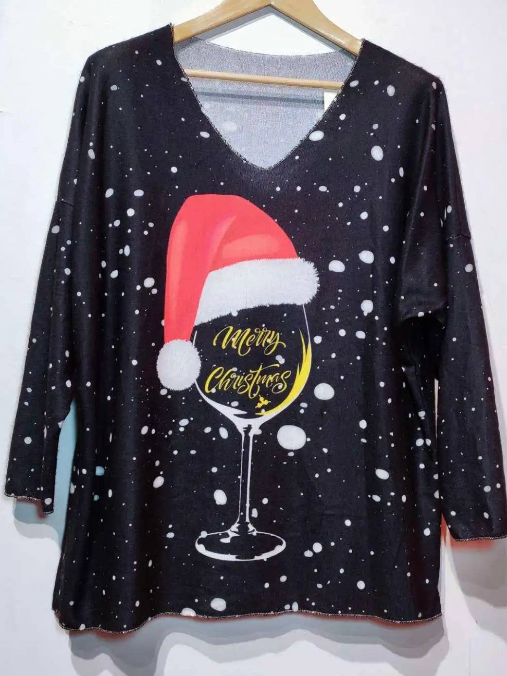 Black Christmas Italian Cozy One Sized Sweater