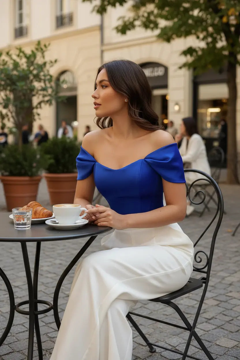 Lunara Elegant Satin Blouse – Silky Smooth Finish, Lightweight Women's Top | Blue, Apricot | S–L