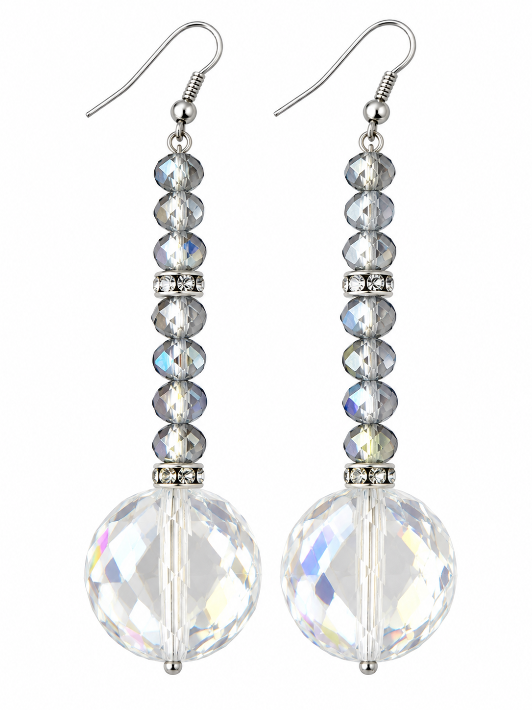 Crystal Beaded Statement Earrings
